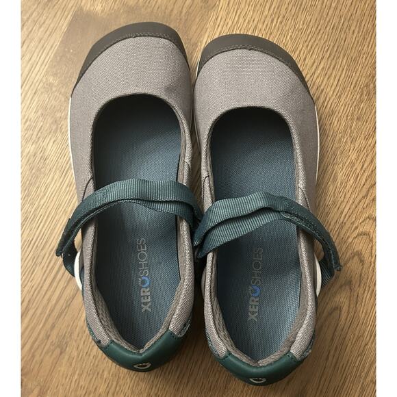 Xero Shoes Women’s 8.5 Cassie Mary Jane Barefoot Minimalist Moon Mist Canvas - Picture 3 of 13